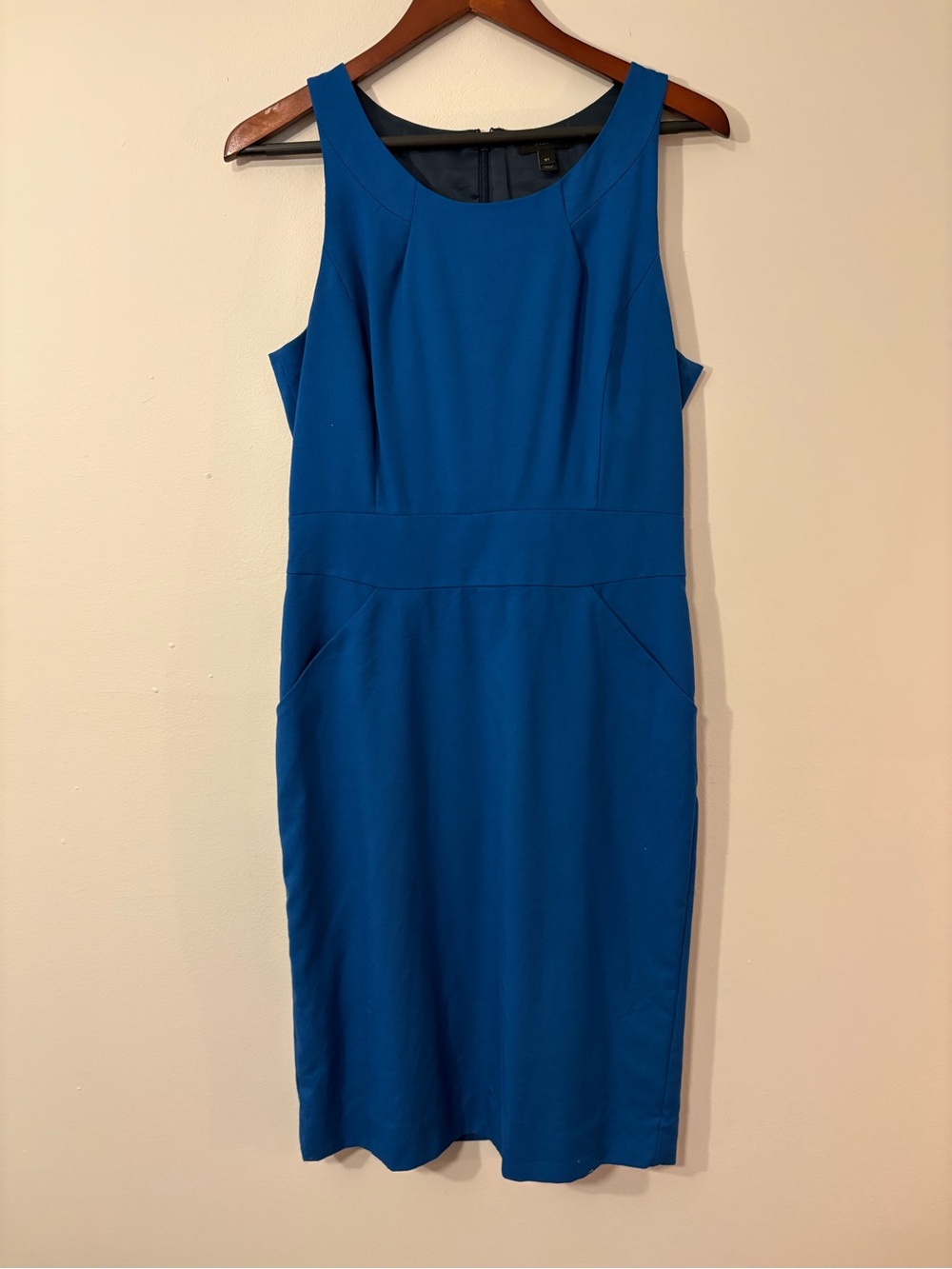 J.Crew Cobalt Blue Wool Sheath Dress — Size 8 Tall 💙